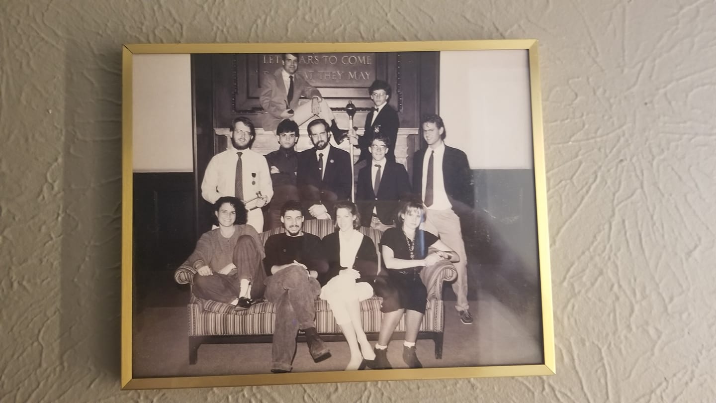 Members of the Philolexian Society, 1986, in the first year after the 1985 refounding